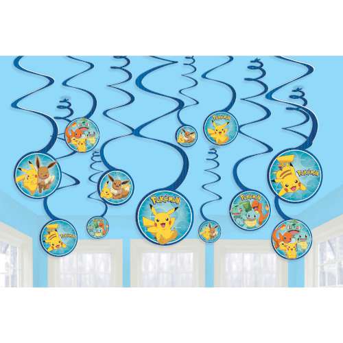 Pokemon Hanging Swirl Decorations